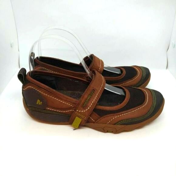 Merrell Mimosa Emme‎ Cocoa Mary Jane Style Shoes Women's Size 7 Brown Leather - Picture 1 of 8
